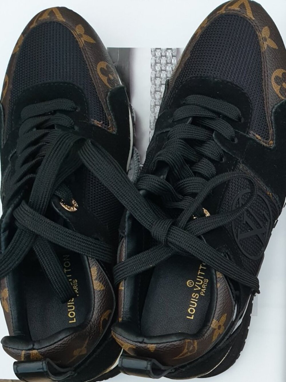 Louis Vuitton Brown Sneaker Fashion Women Girls Casual Everyday Shoes Size 6 - Picture 2 of 8